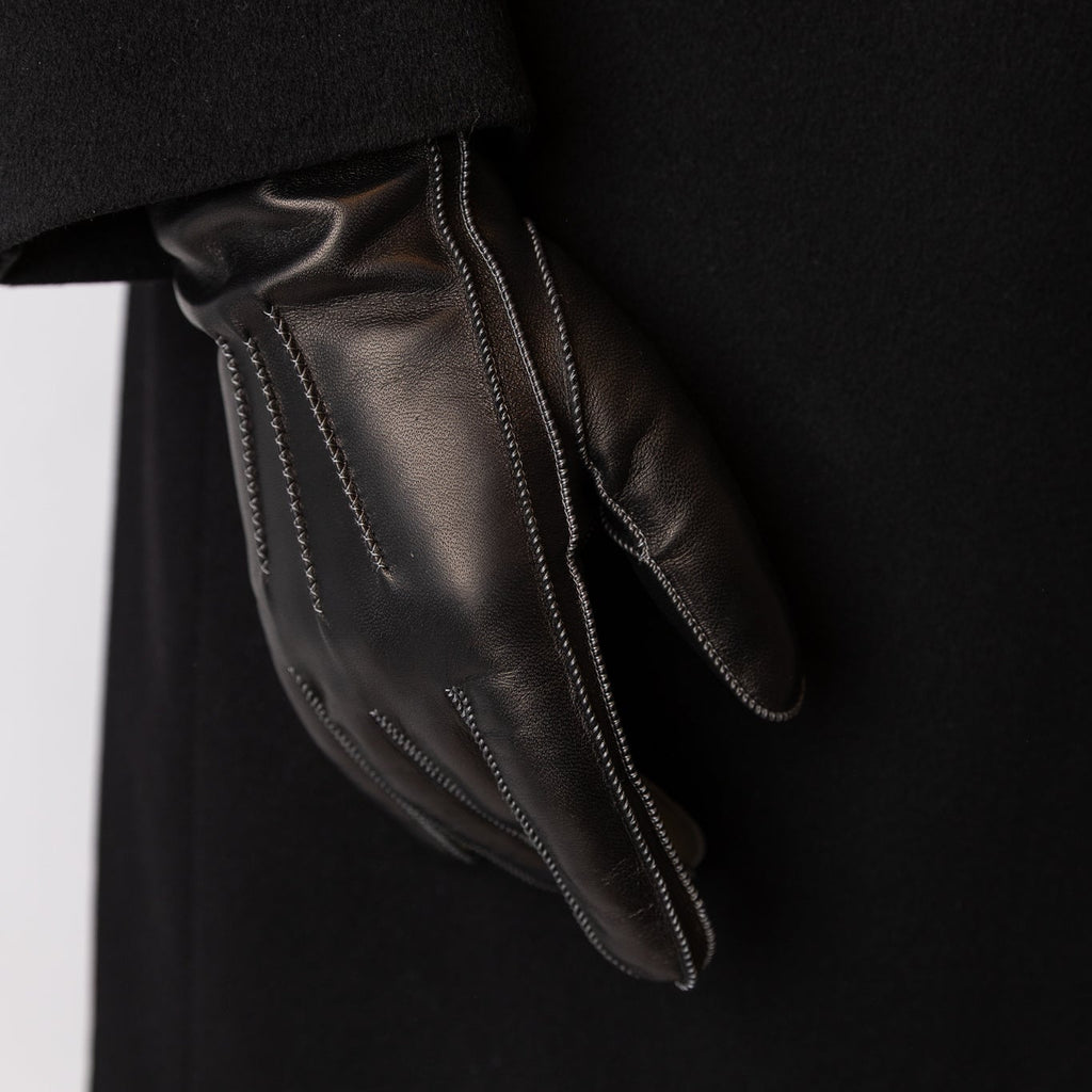 Miesten nahkakäsine, musta