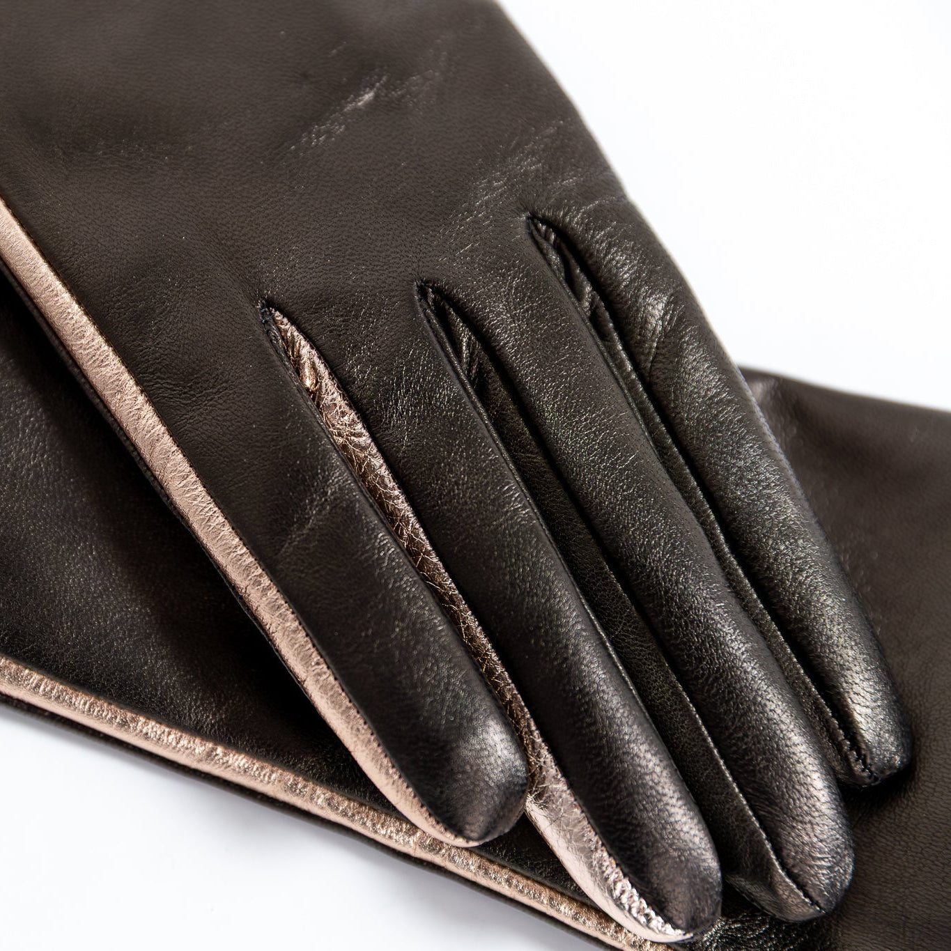 Naisten nahkakäsine, eleganssi, musta