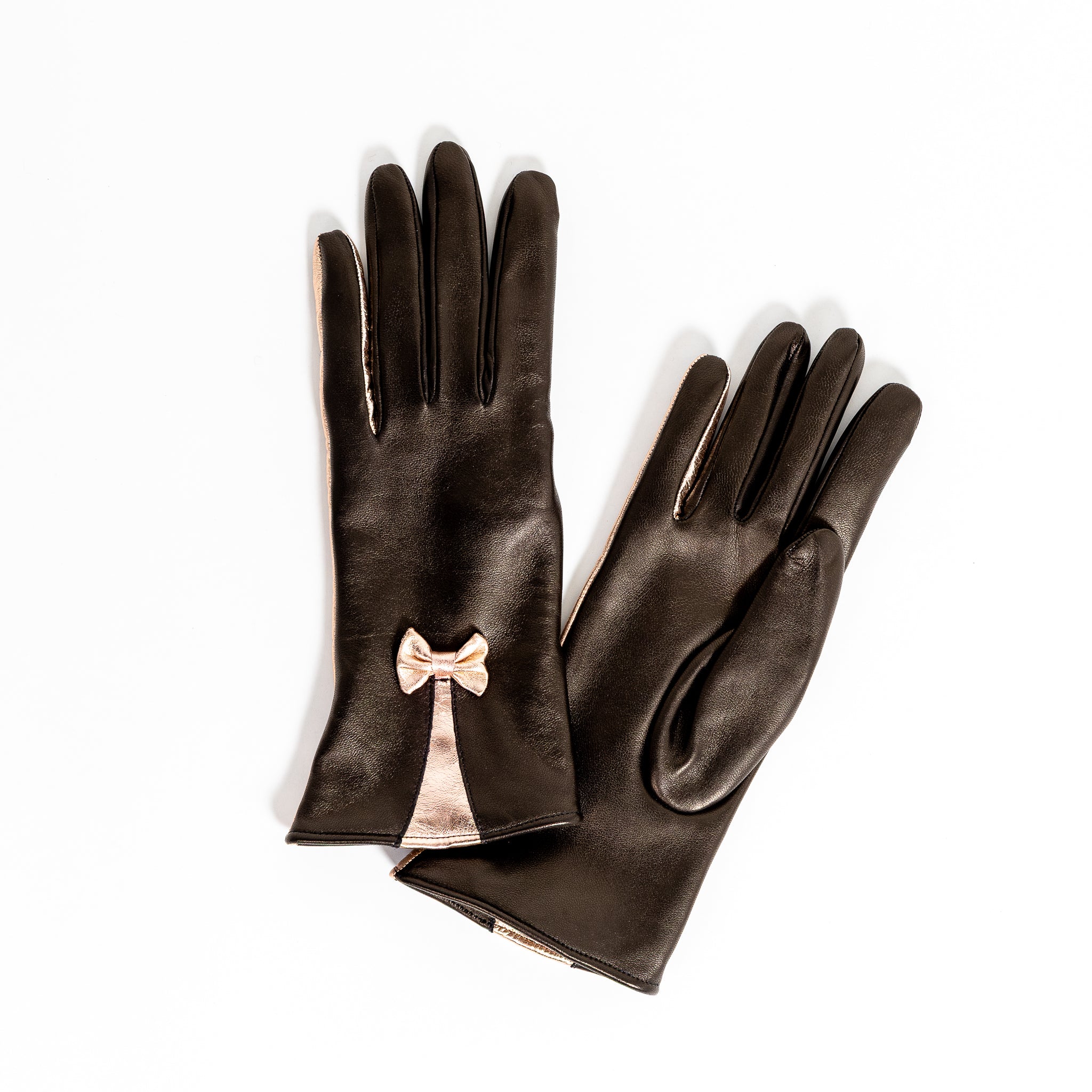 Naisten nahkakäsine, prinsessa, musta