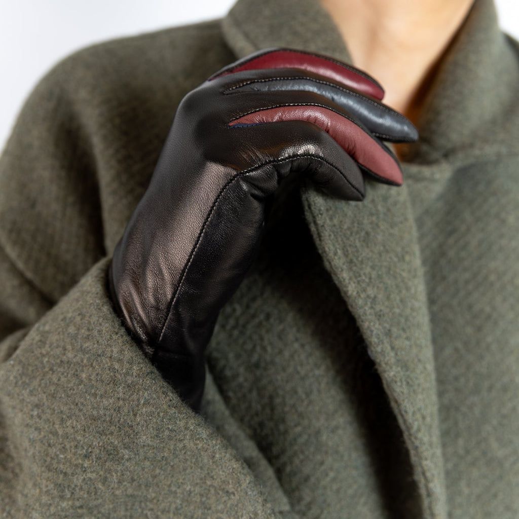 Naisten nahkakäsine, syksyn hitti, musta