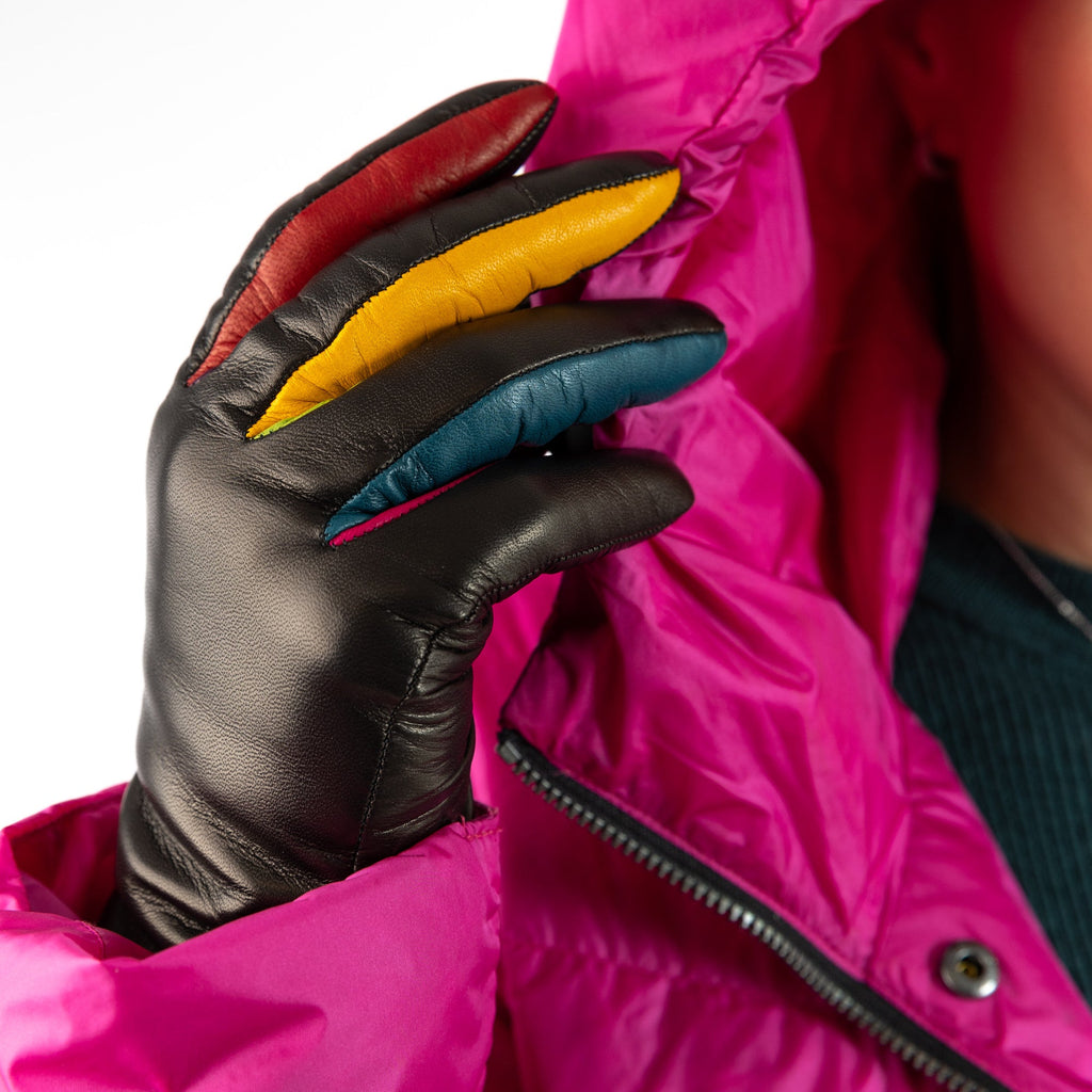 Naisten nahkakäsine, hitti, musta