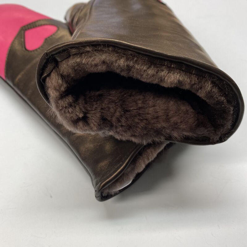 Naisten turkisvuori rukkanen, musta, sydän